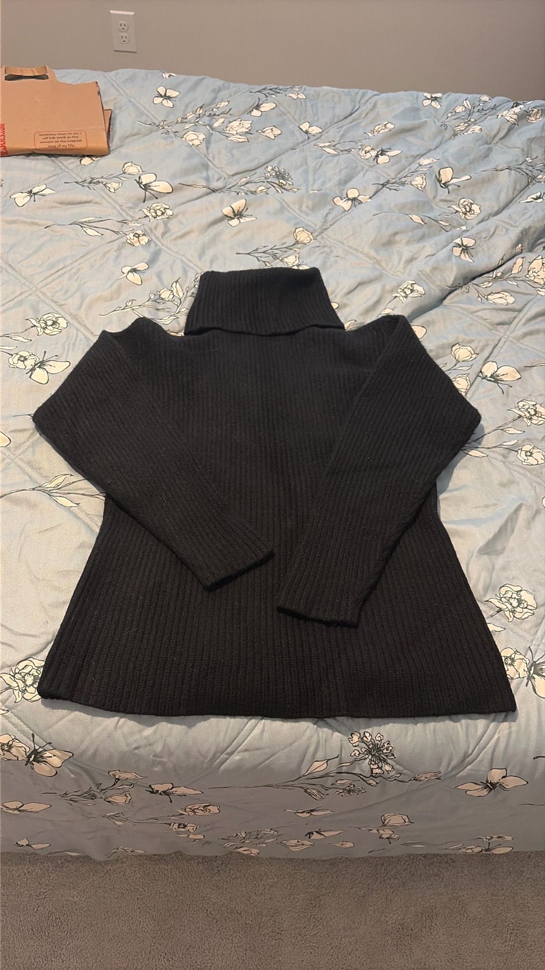 100% Wool Black Sweater