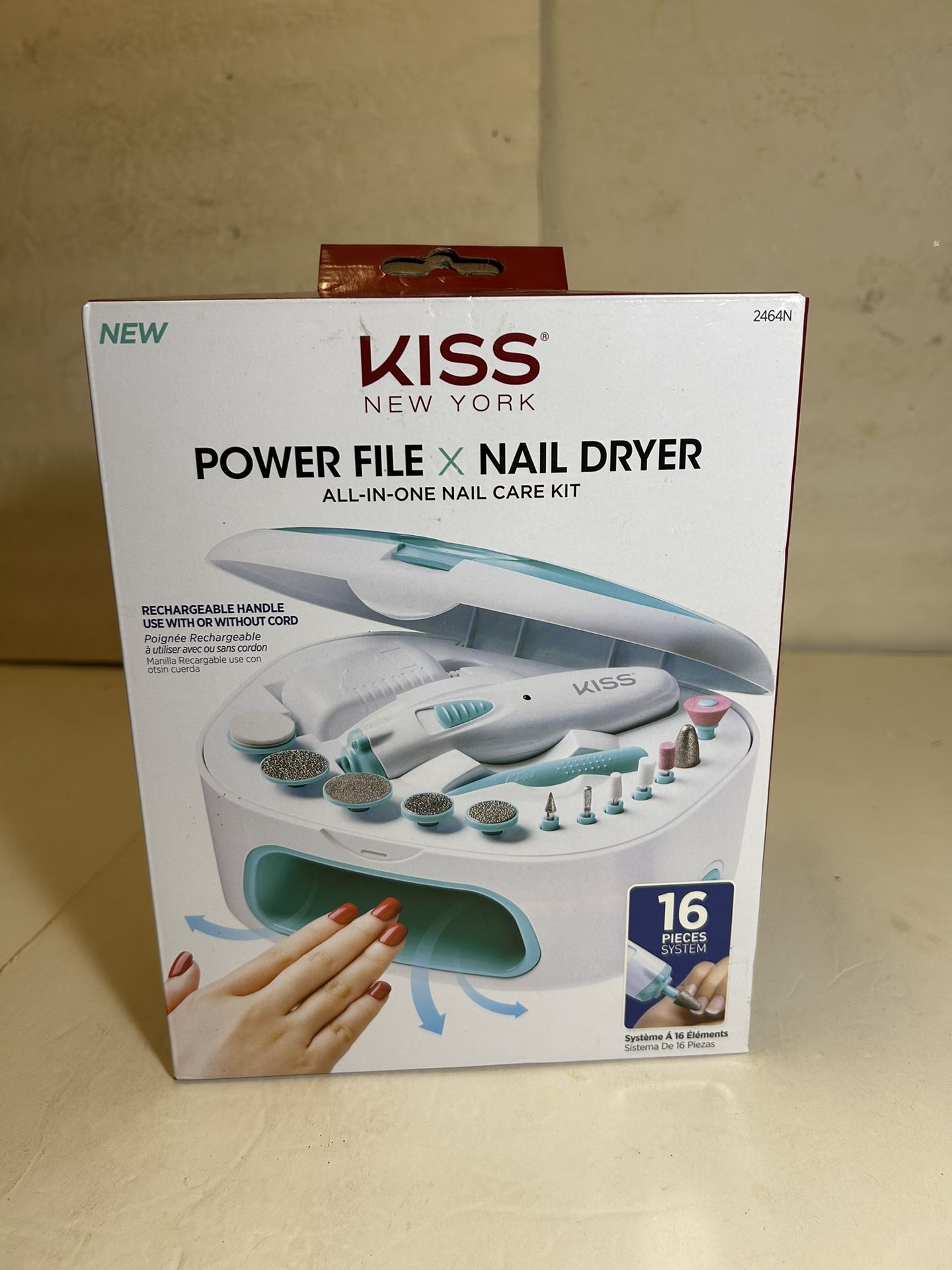 New 16 Piece Nail Dryer & Nail File For Manicures & Pedicures Nail Care Kit