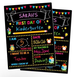 First & Last Day of School double sided Board, 14 x 11 in