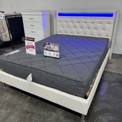 New Queen Bed Frame With Mattress 