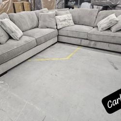 $48 Down Payment Ashley Smoke Oversized Sectional Sofa Bayles