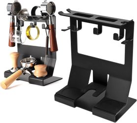 New steel metal kitchen/espresso/coffee/desk organizer station with hooks & hanging rack
