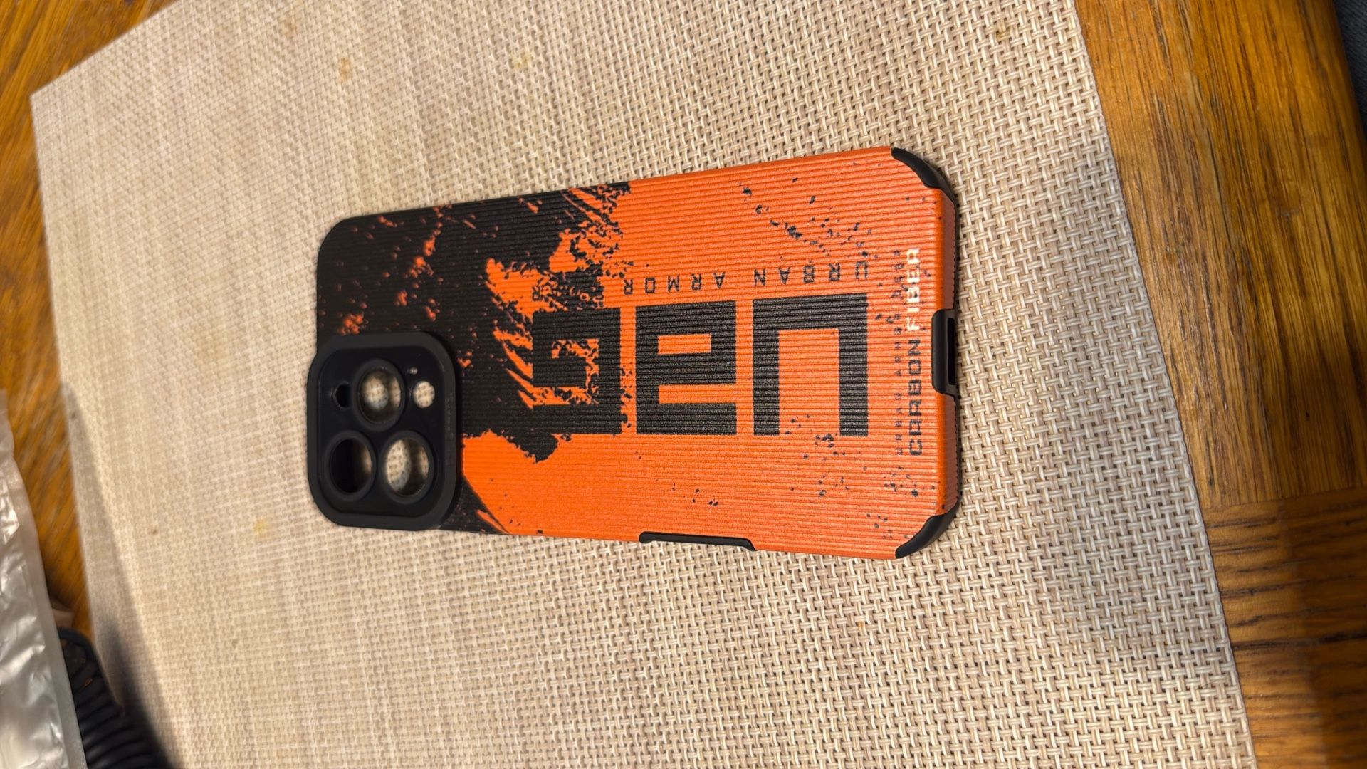 Black Orange TPU Case For iPhone 16 Pro Max