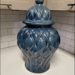 Sapphire Blue Quilted Jar 