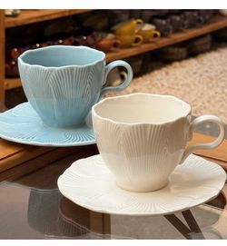 Ceramic Tea Cup and Saucer Set of 2 brand new