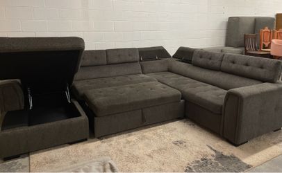 Large Sleeper Sectional with Storage