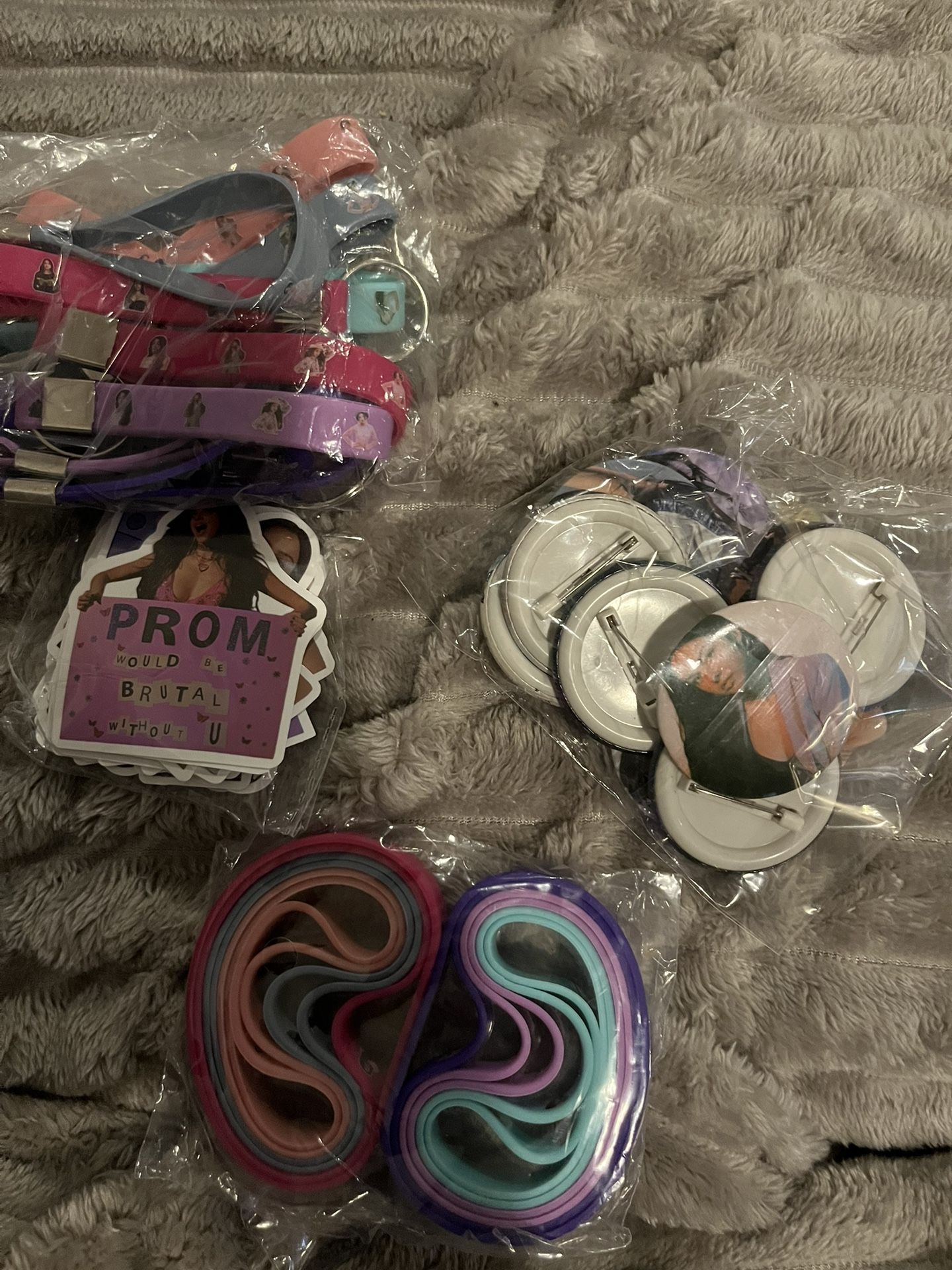 Olivia Rodrigo Pack Of Stickers Badges Bracelets And Wristlet Holders