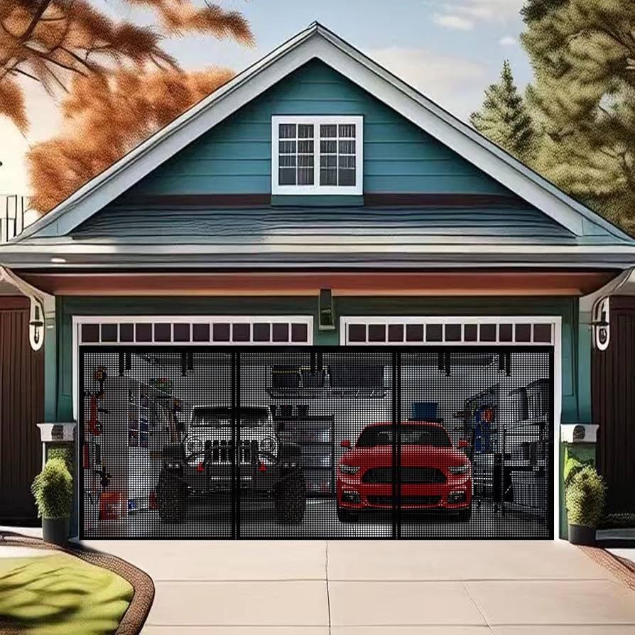 Garage Door Screen for 2 Car Garage 