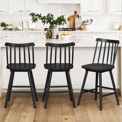 360° Swivel Bar Stools Set of 3