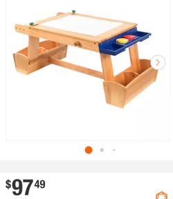Kidkraft Art Table with Drying Rack and Storage. Used in good condition. Comes as pictured.