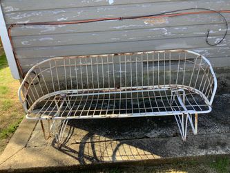 Antique Iron Glider Bench