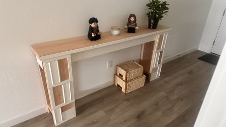 Handcrafted Farmhouse Console Entryway Table – 72” Solid Wood