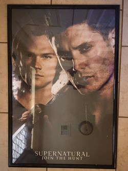 “Supernatural” Dean & Sam Full-Sized Framed Poster-New Shape!