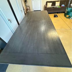 Wooden Dining Table With 8 Chairs