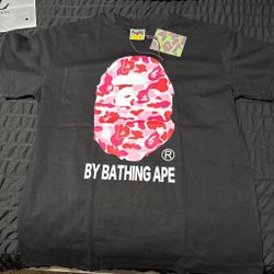 Bape Pink Camo T Shirt