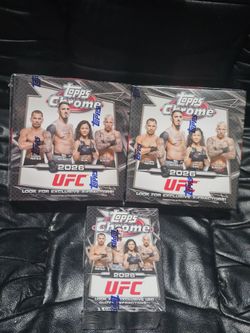 2026 Topps Chrome UFC Trading Cards 2x Mega Box & 1 Blaster Box! 3 Box Lot! New Factory Sealed!