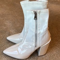 white high heel boots size 6
