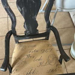 Black Wood Table/wood Chair
