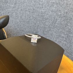 Brand New 2ct Radiant Cut Moissanite Diamond S925 Sterling Silver Engagement Ring 