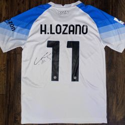Hirving Lozano Signed Napoli Jersey 