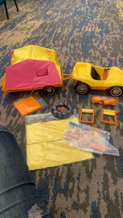 Barbie buggy and camper