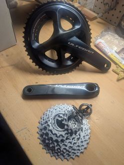 Ultegra FC-R8100 50/34 172.5 crankset + Shimano 11-speed cassette + left arm