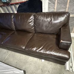 Brown Leather Couch (Costco Brand)