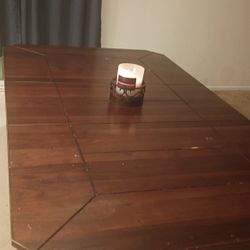 Dark Wood Extended Table 