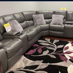 SECTIONAL RECLINING SOFA WITH THREE RECLINERS!!! TEXT 30777 TO 22462 FOR $50 DOWN!!!