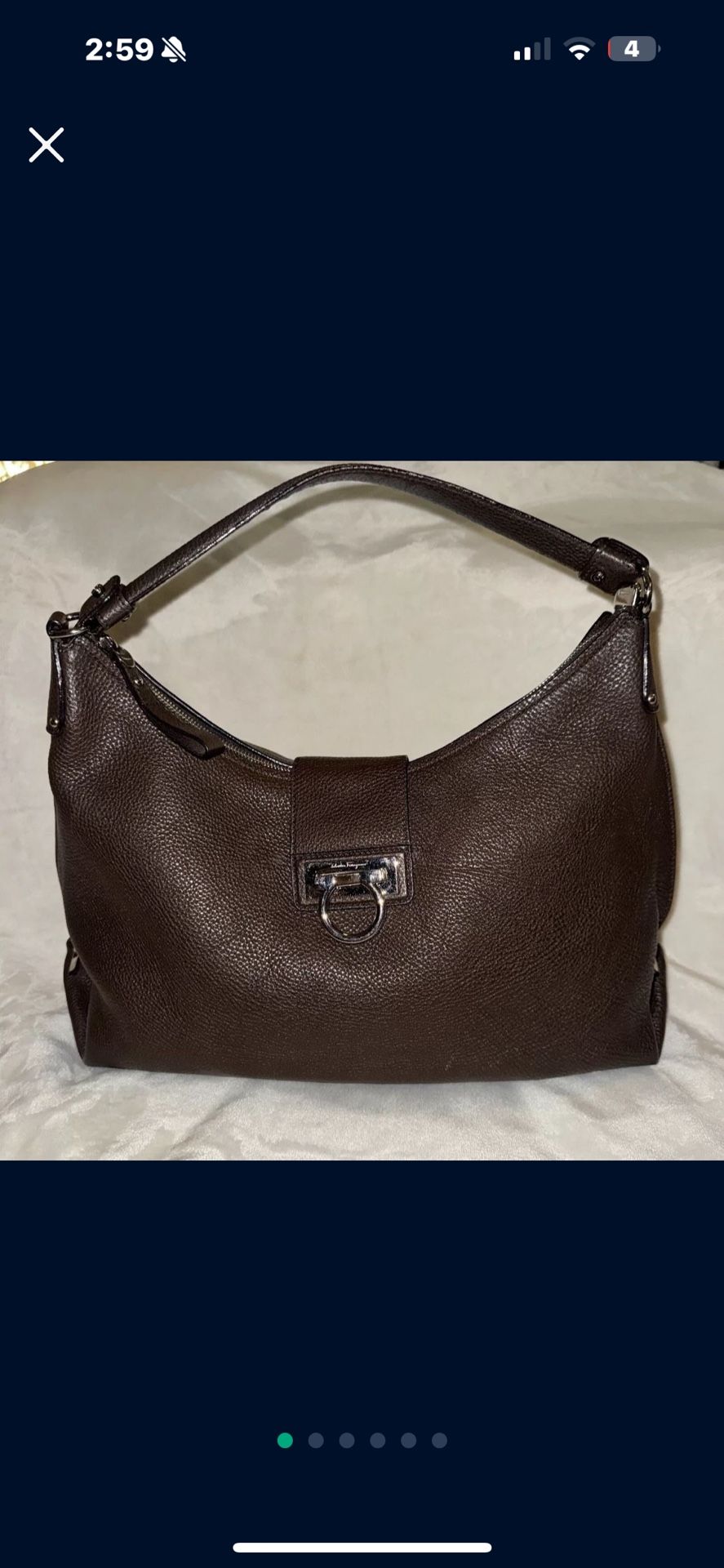 Salvatore Ferragamo Large Hobo Style Shoulder Handbag