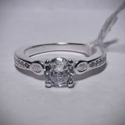 Real 925 Sterling Silver Wedding Ring Size 6