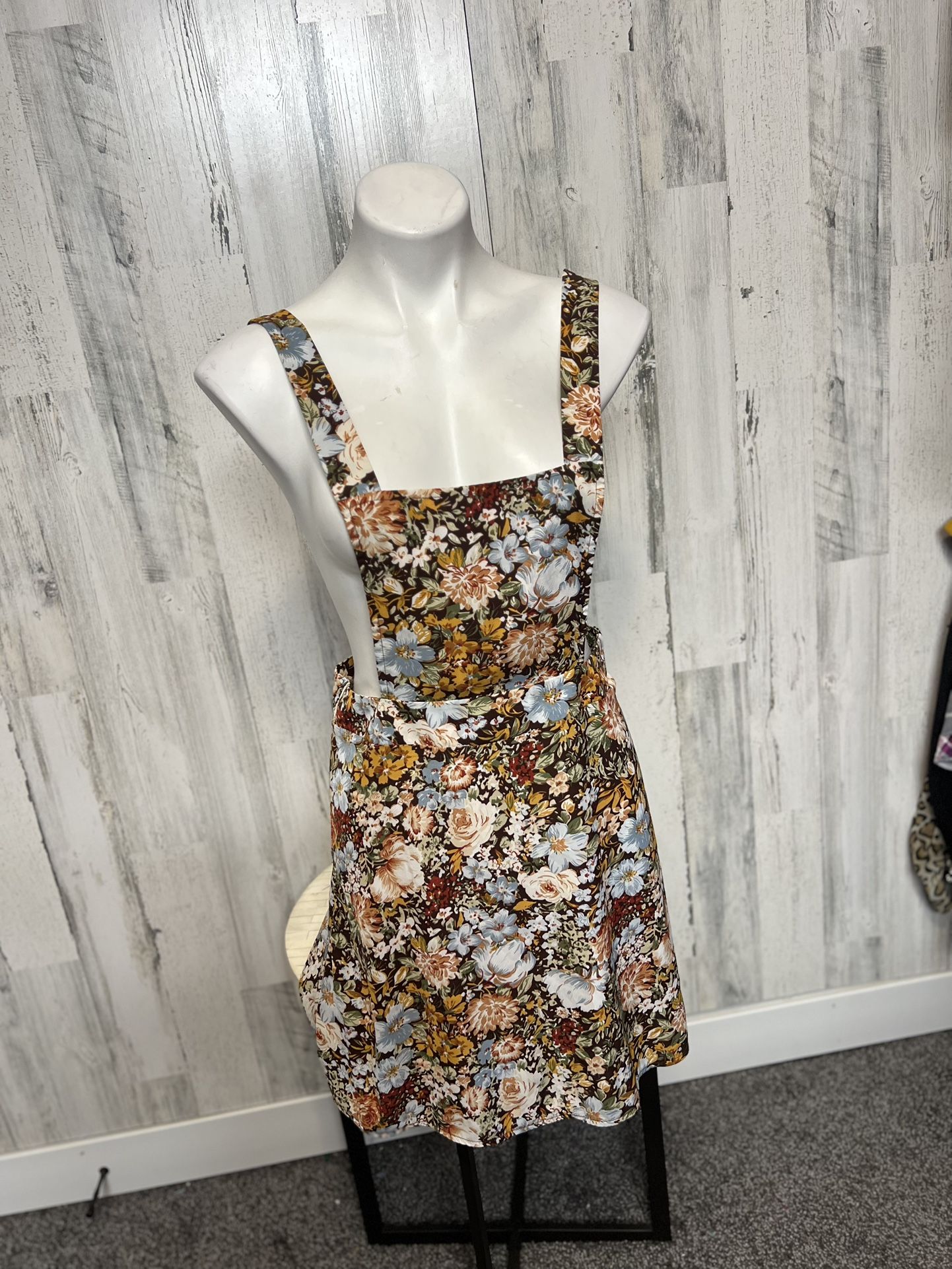 Floral Over All Dress