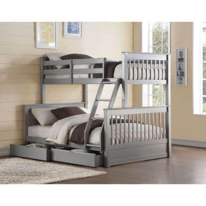 Brand New Gray Twin/Full Bunk Bed
