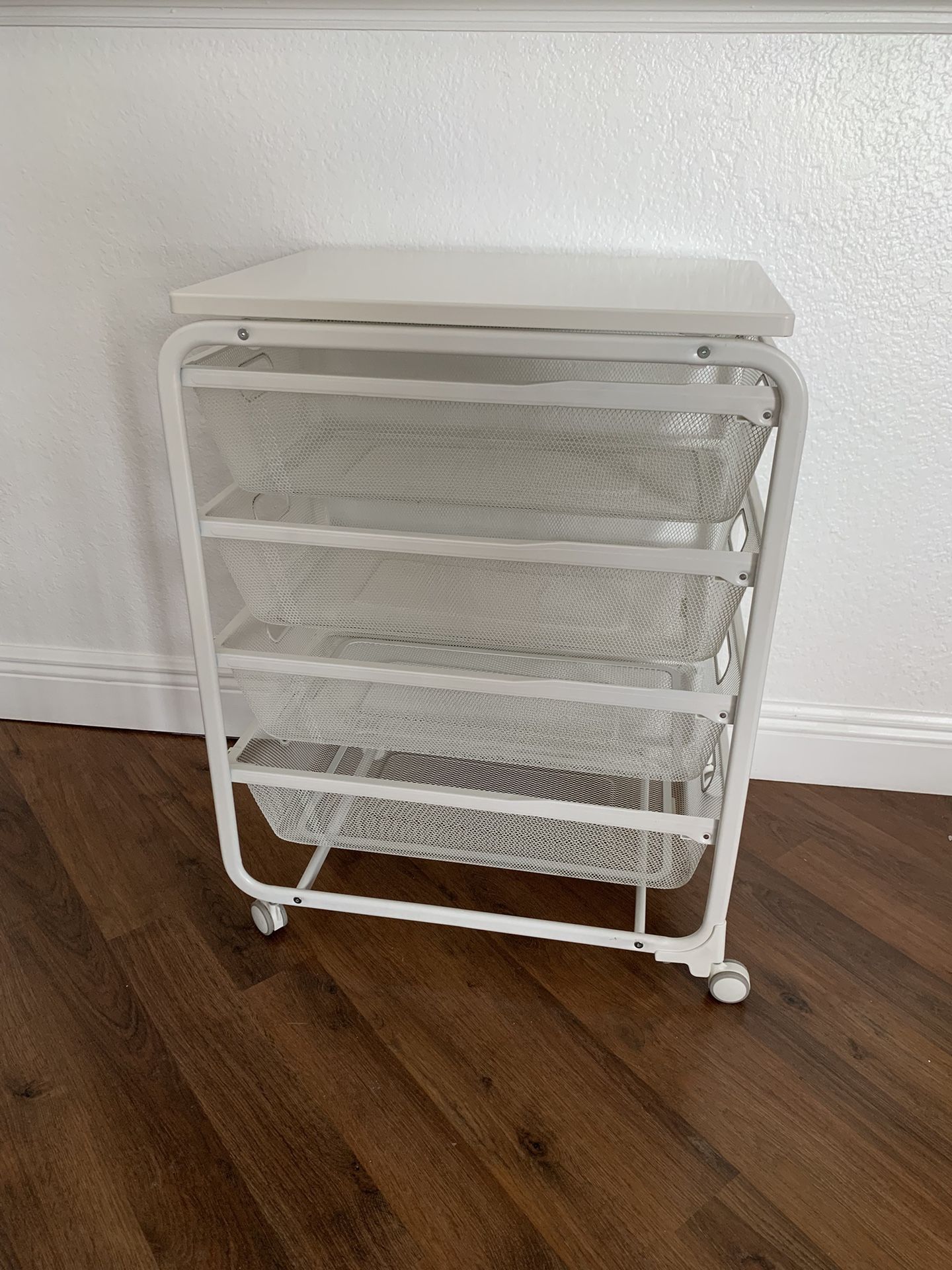 2-(two) Ikea ALGOT mesh drawers unit - metal frame and 4 metal