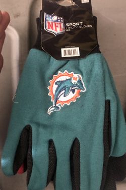 MIAMI DOLPHIN official NFL utility gloves