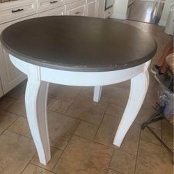 Round Vintage Wood Kitchen Or Dining Table 
