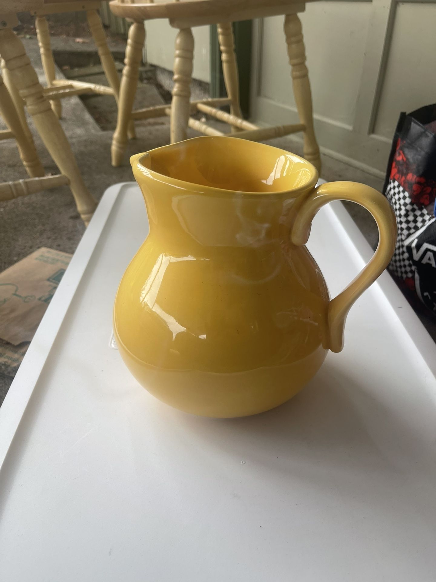 Vintage Yellow Pitcher By HausenWare