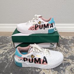 Puma Cali Novelty Women's White Skate Sneakers 373038-02 US Size 7C