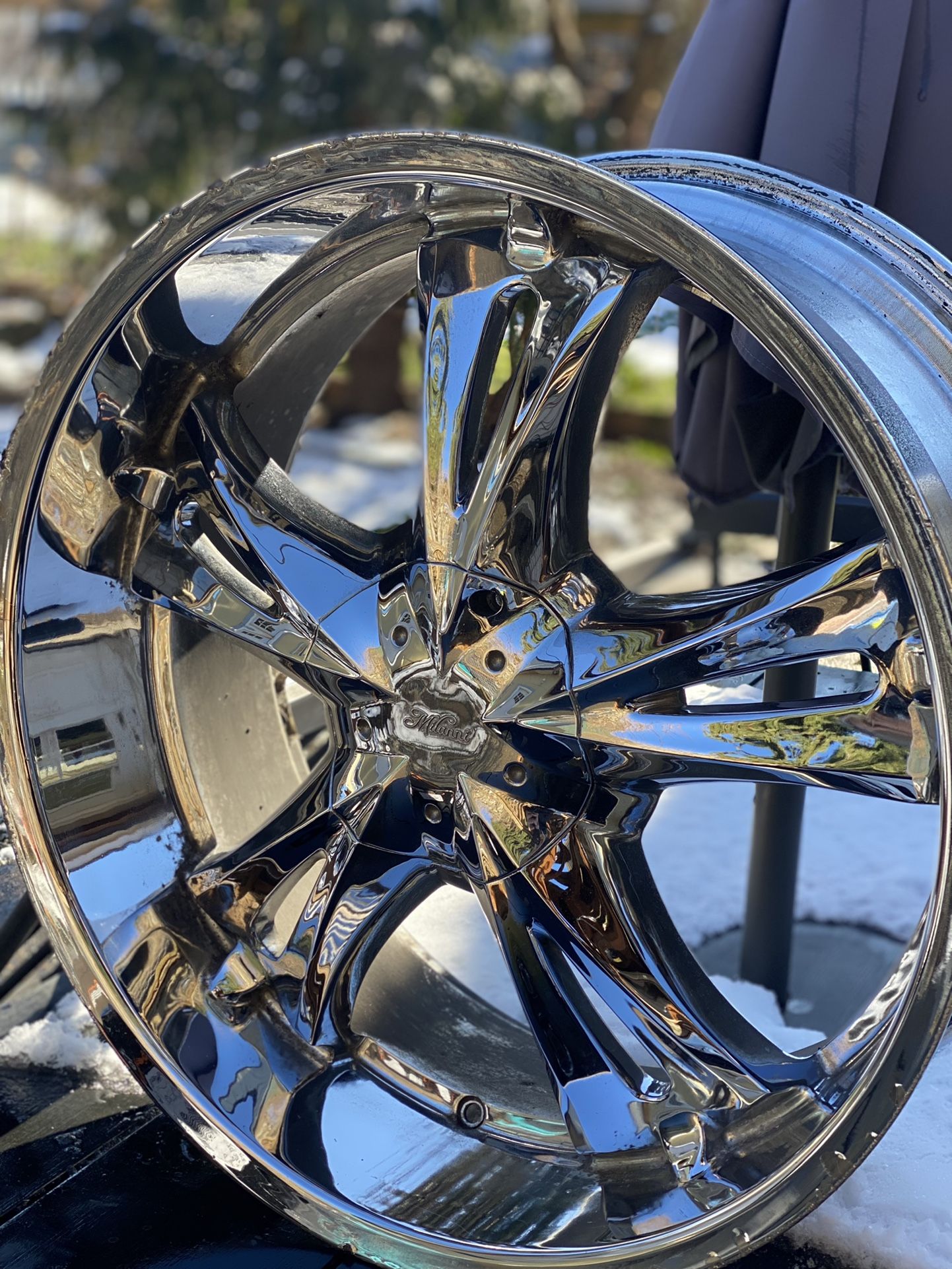 Milanni 22” Chrome Wheels / Set Of 4 / 6.5x5” Lug Pattern