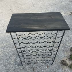 WOOD/METAL WINE RACK 36” Tall 12” Deep 22” Wide