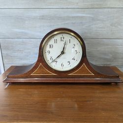 Vintage Seth Thomas Mahogany Electric Mantle Clock 