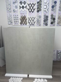 Large Format Light Grey Porcelain Floor Tile 48x48
