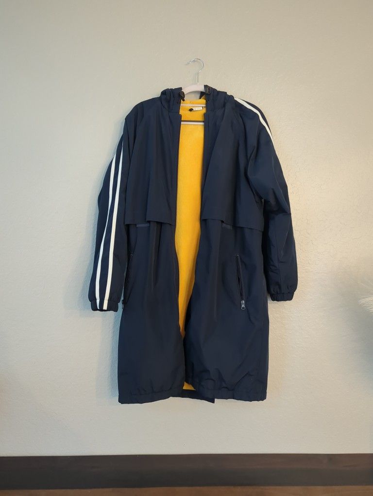 Blue And Yellow Swim Parka
