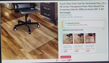 New! Clear Chair Mat Hardwood Or Tile 30" x 48