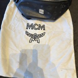 MCM Black Visetos Medium Fursten Belt Bag
