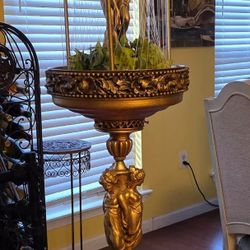 1970s Oil Rain Lamp With Base Vintage 