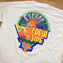 Vintage 90s Salem Fresh Wrap XL Escape To The Fresh Side T-Shirt Promo Colorful