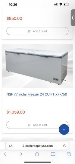 Like new 24cu ft two door chest freezer