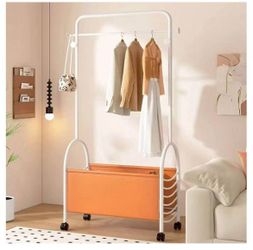 Clothes Rack for Hanging Clothes,Heavy Duty Rolling Clothing Rack Organizer Stand with Large Storage