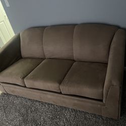 Beige Pullout  Bed sofa
